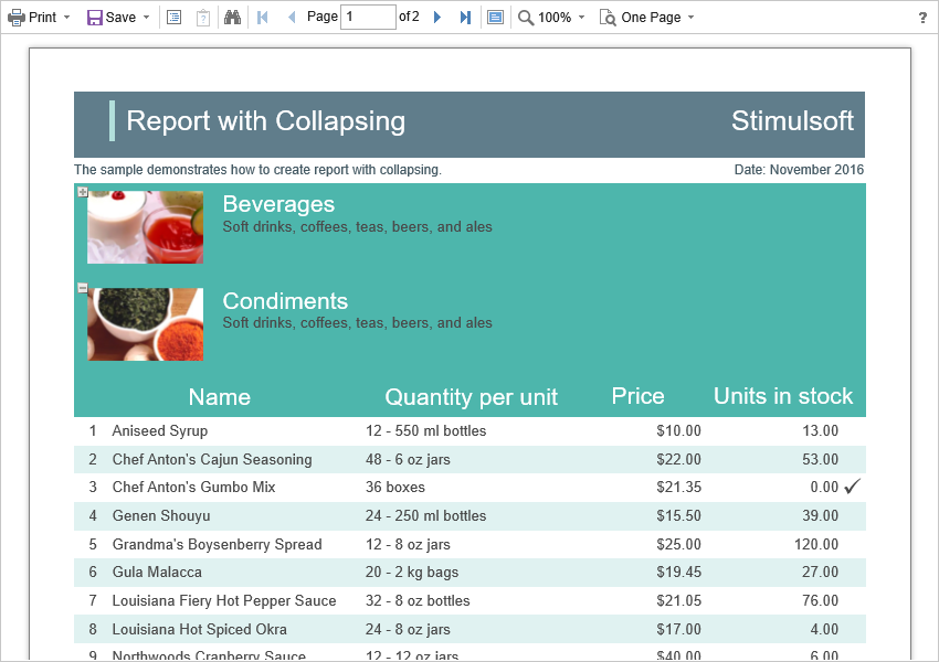 Reports And Dashboards For Asp Net Webforms Html Viewer Dynamic Sorting Collapsing And