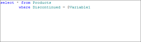 Variable as Parameter in Query