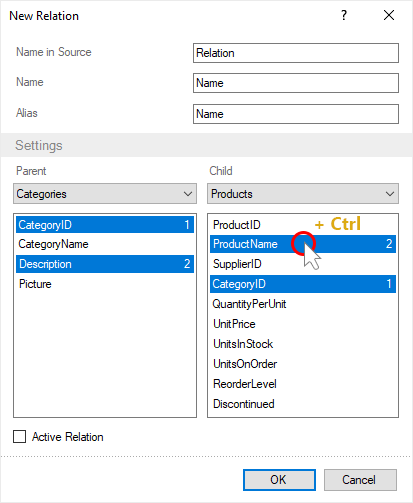 Stimulsoft Reports用户手册：如何建立关系