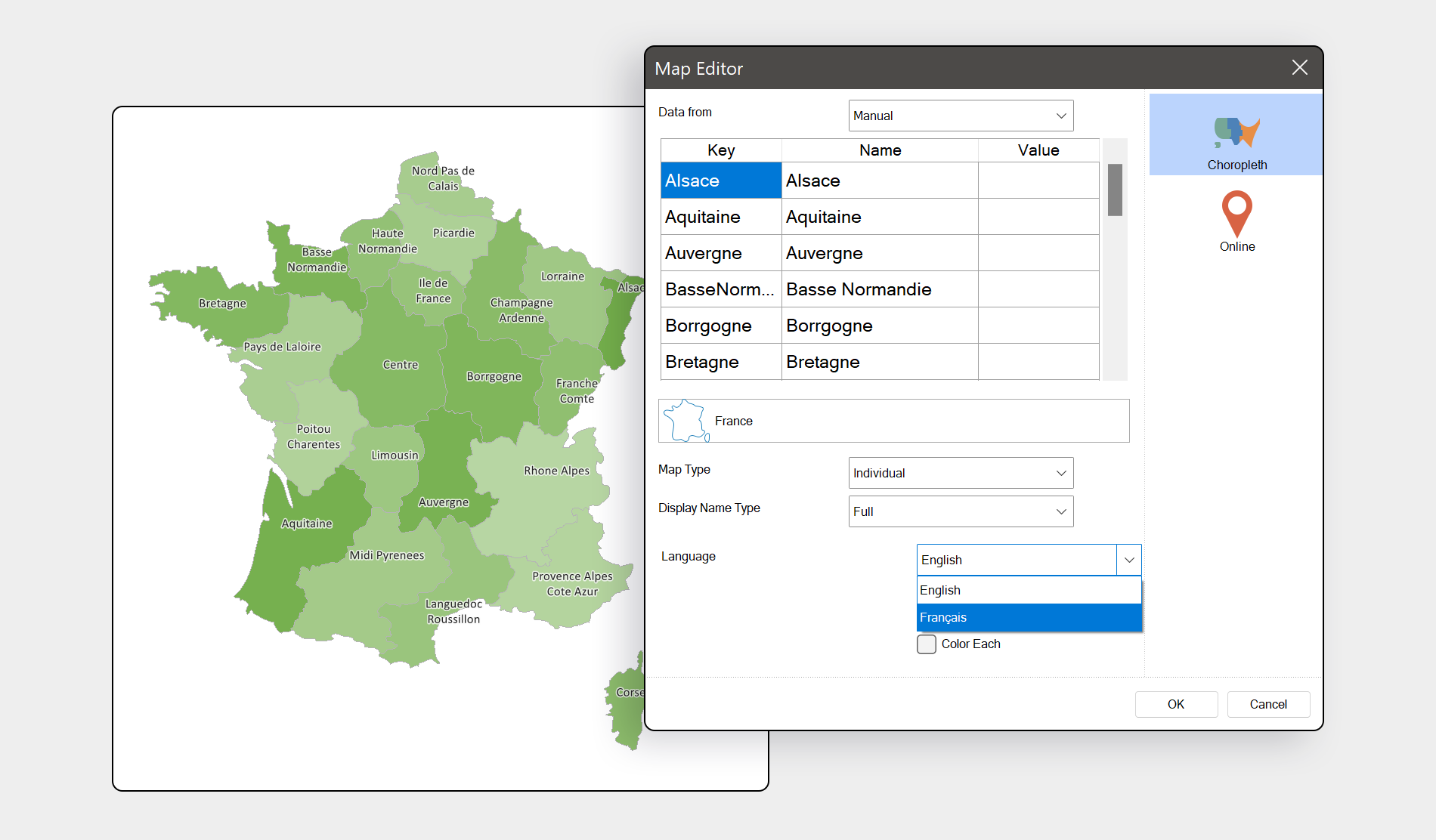 Localization in maps