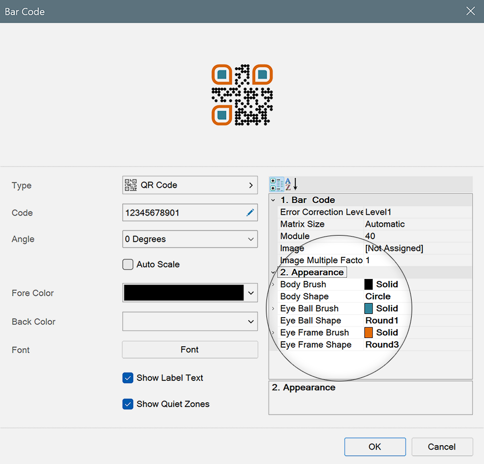 QR codes customization in Stimulsoft Reports