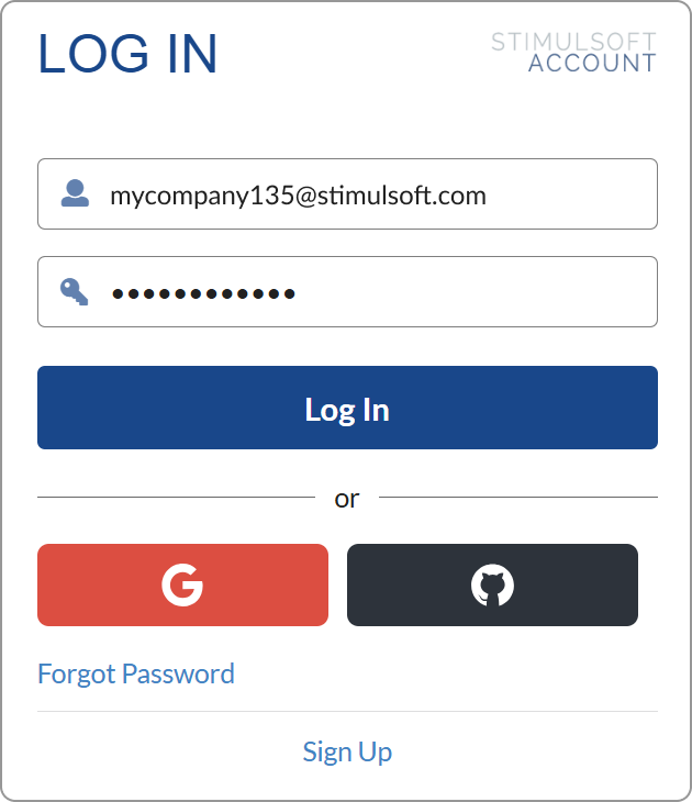 Log in