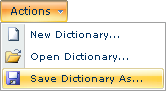 Save and Load commands in the report dictionary