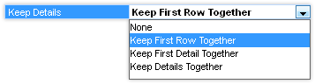 Keep First Row Together