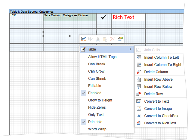 Table Component in HTML5 Designer Table Component in HTML5 Designer