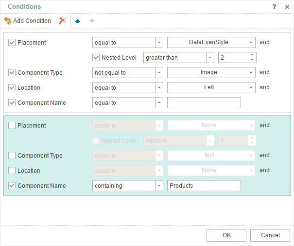 Conditions in Styles in Reports.Web