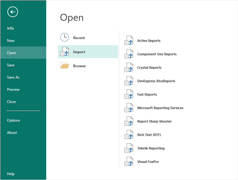 Importing Reports in Reports.Net, Reports.Web, Reports.Wpf