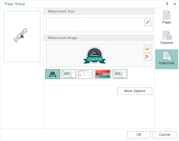 Updated Watermark Editor in Reports.Net, Reports.Web, Reports.Wpf