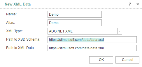 XML schema in Reports.JS