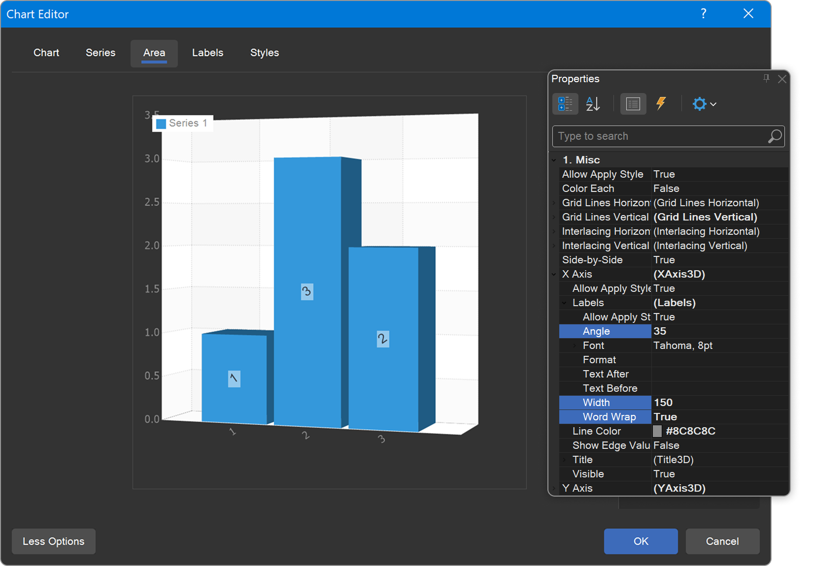 New features for 3D Charts