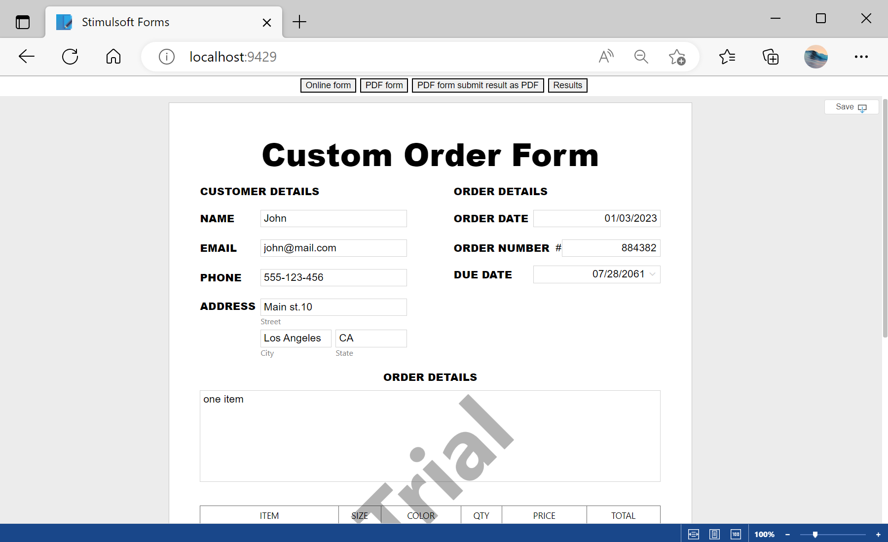 Viewing Forms and Parsing Results - Примеры