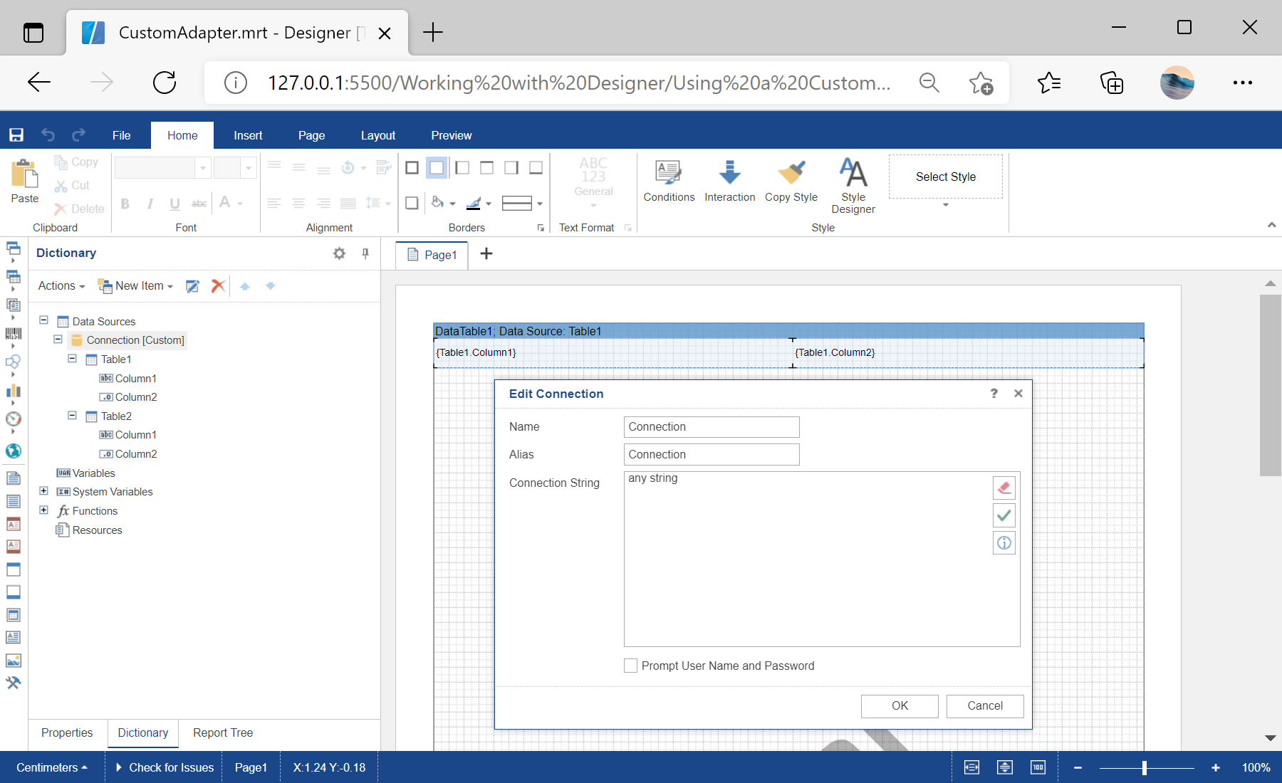 Using a Custom Data Adapter