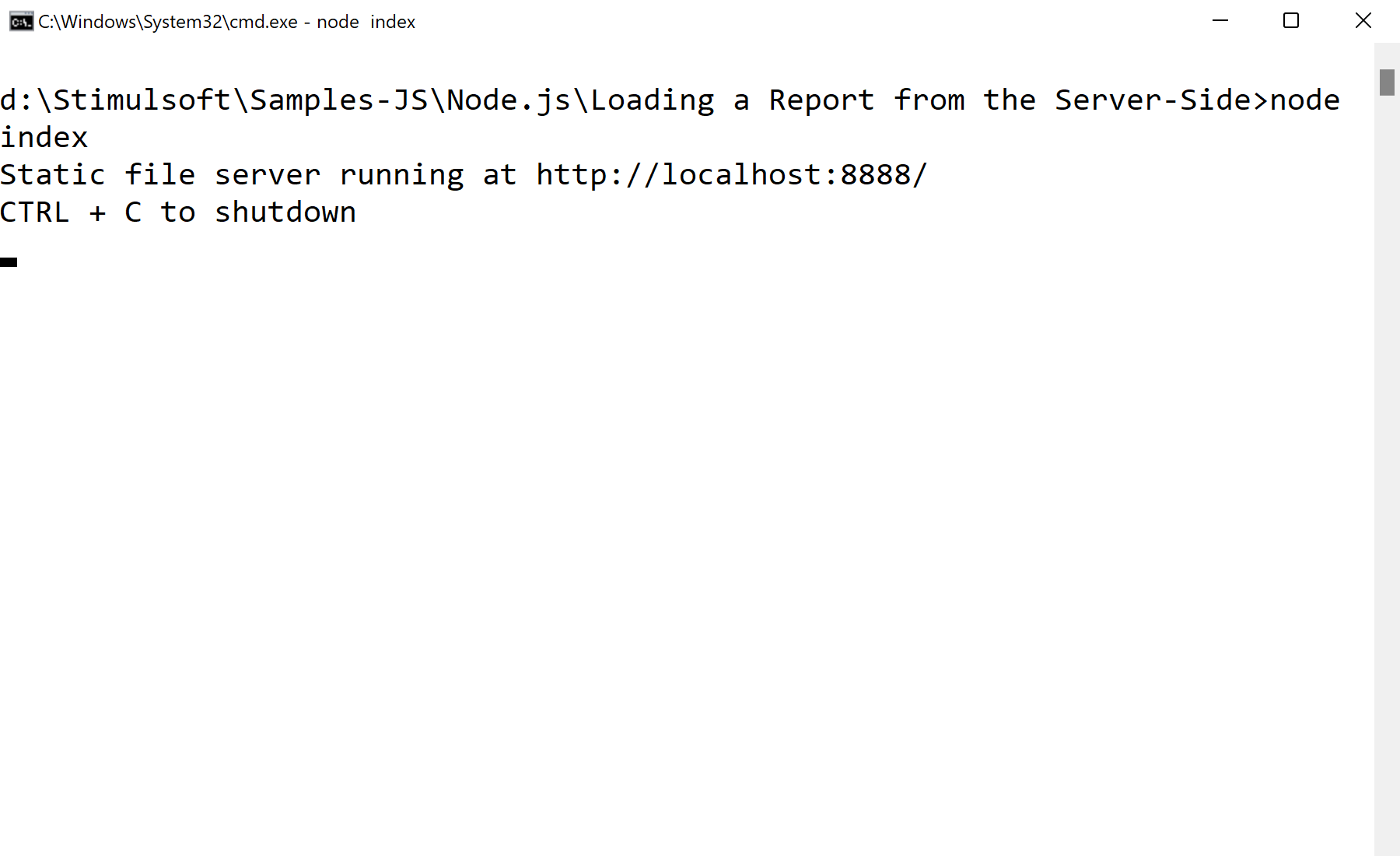 Loading a Report from the Server-Side