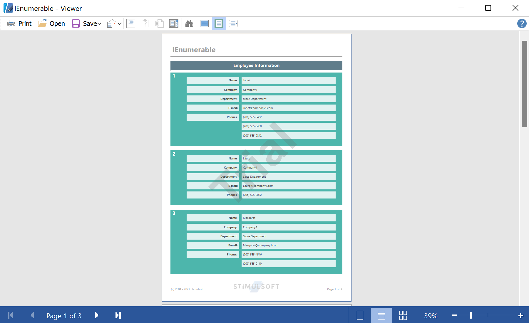 Using Business Objects in the Report
