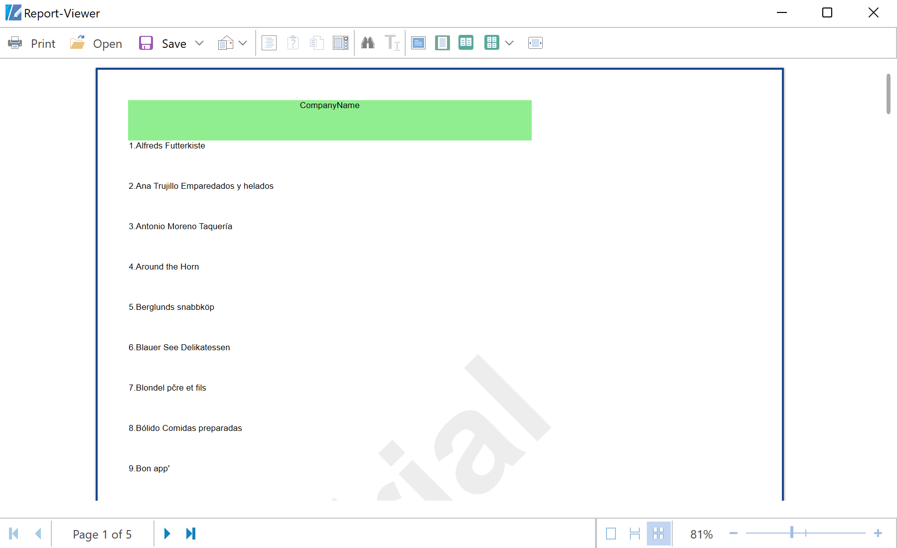 Creating Report at Runtime