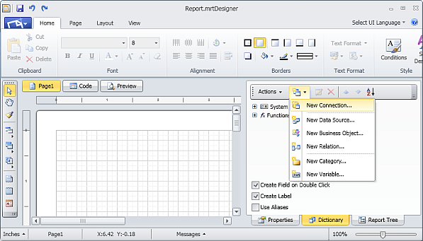 Add a data source to your report