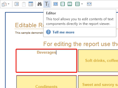 Edit Rendered Report