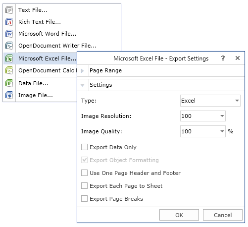 Exporting Reports to Various Formats